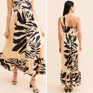 New! Anthropologie Let Me Be‎ One-Shoulder Maxi Dress, 1X